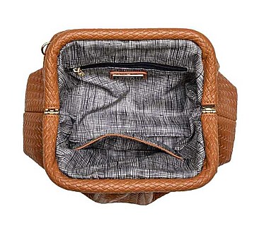 MABLE WOVEN LEATHER DESIGN CROSSBODY BAG