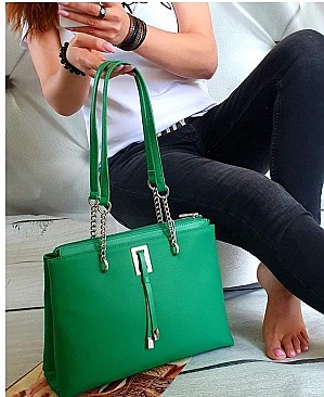 David Jones Chic Handbag with Chain Strap