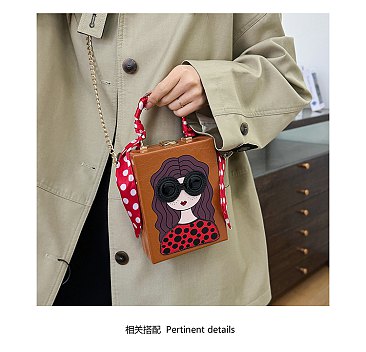 Top Handle Shoulder Bag, Funky Fashion Crossbody 