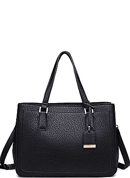 LUXURY BANYAN PEBBLED VEGAN SATCHEL BAG WITH LONG STRAP JY-20021