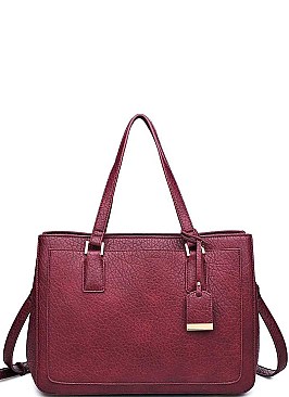 LUXURY BANYAN PEBBLED VEGAN SATCHEL BAG WITH LONG STRAP JY-20021
