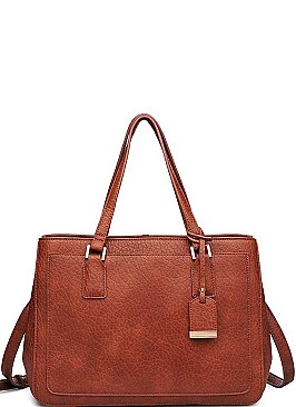 LUXURY BANYAN PEBBLED VEGAN SATCHEL BAG WITH LONG STRAP JY-20021