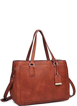 LUXURY BANYAN PEBBLED VEGAN SATCHEL BAG WITH LONG STRAP JY-20021