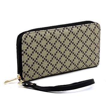 2-in-1 Diamond Check Tote Set