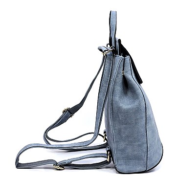 2 WAY FLAP BACKPACK SHOULDER BAG