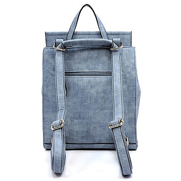 2 WAY FLAP BACKPACK SHOULDER BAG