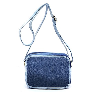 Micro Studded Denim Box Satchel