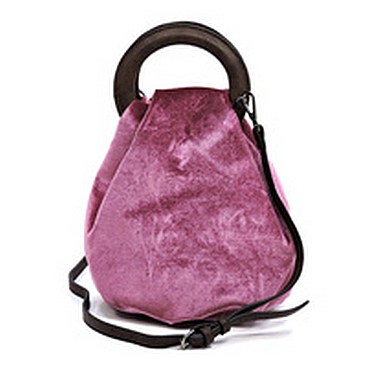 Round Handle Velvet Satchel