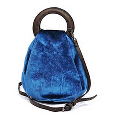 Round Handle Velvet Satchel