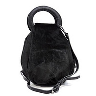 Round Handle Velvet Satchel