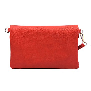 Envelope Embroidered Flower Crossbody Clutch