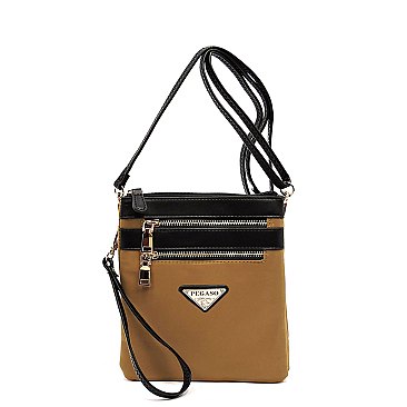 PEGASO Zip Nylon Crossbody Bag Wristlet