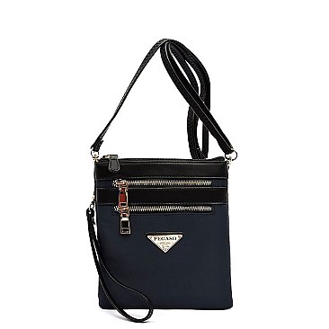 PEGASO Zip Nylon Crossbody Bag Wristlet