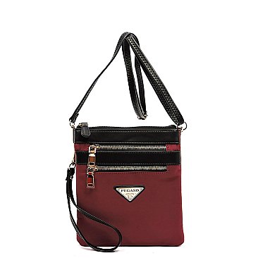 PEGASO Zip Nylon Crossbody Bag Wristlet