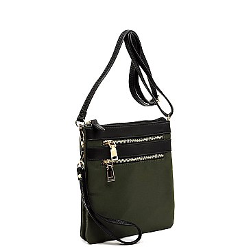 PEGASO Zip Nylon Crossbody Bag Wristlet