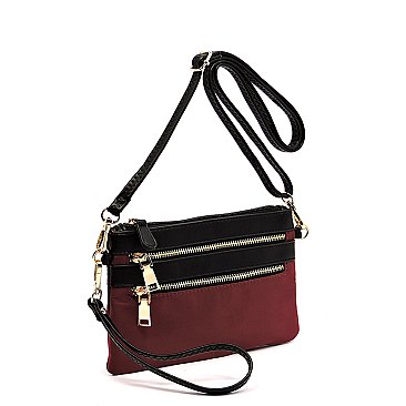 PEGASO Zip Nylon Crossbody Clutch Bag Wristlet