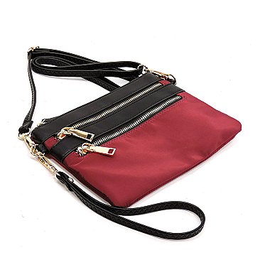 PEGASO Zip Nylon Crossbody Clutch Bag Wristlet