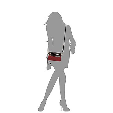 PEGASO Zip Nylon Crossbody Clutch Bag Wristlet