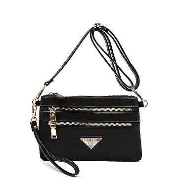 PEGASO Zip Nylon Crossbody Clutch Bag Wristlet