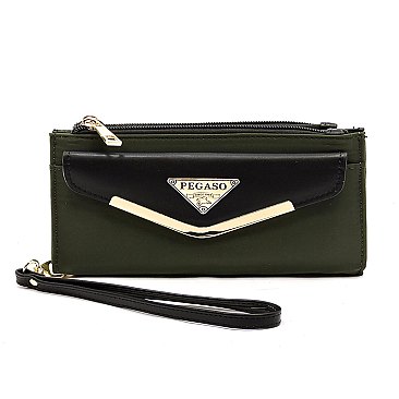 PEGASO Nylon Bifold Envelope Wallet Wristlet