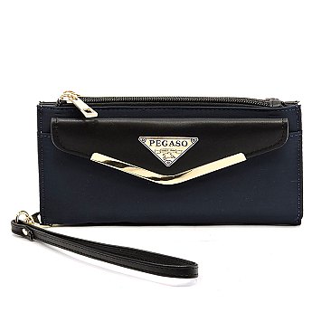 PEGASO Nylon Bifold Envelope Wallet Wristlet