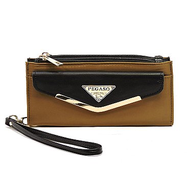 PEGASO Nylon Bifold Envelope Wallet Wristlet