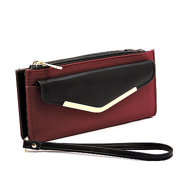 PEGASO Nylon Bifold Envelope Wallet Wristlet