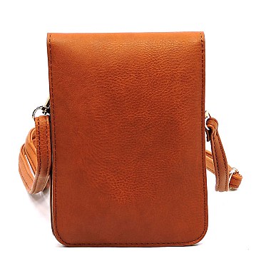 Push Lock Cell Phone Case Crossbody Bag