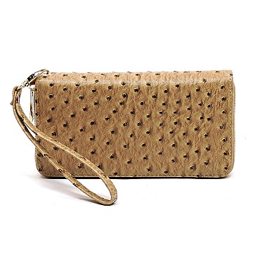 Ostrich Croc Padlock 2-in-1 Satchel