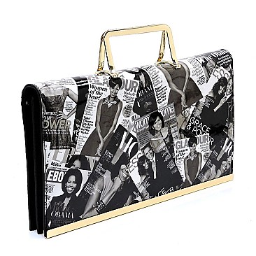 Obama Metal Handle Big Clutch - Limited Quantity