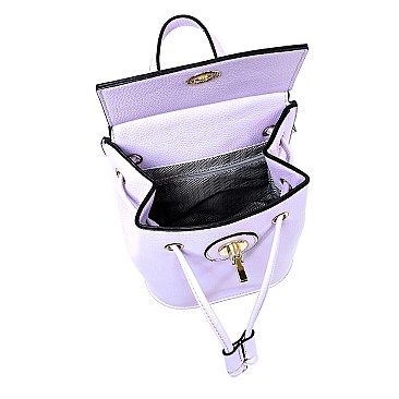Fashion Convertible Drawstring Backpack Satchel