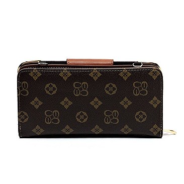 MONOGRAM FLAP TURN LOCK WALLET WRISTLET