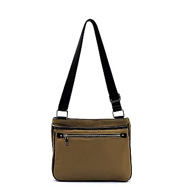 Nylon Messenger Crossbody Bag