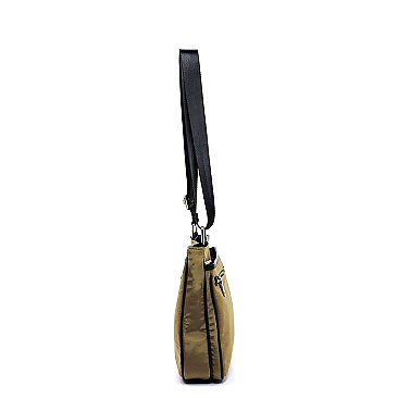 Nylon Messenger Crossbody Bag