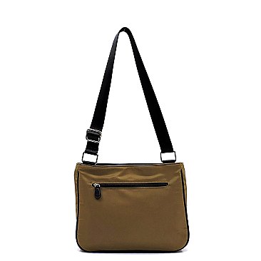 Nylon Messenger Crossbody Bag