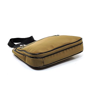 Nylon Messenger Crossbody Bag