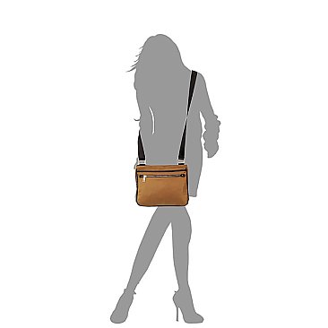 Nylon Messenger Crossbody Bag