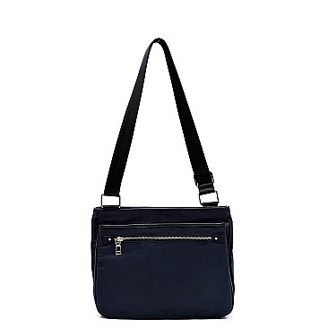 Nylon Messenger Crossbody Bag