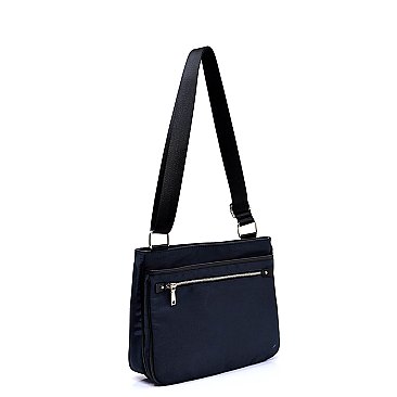 Nylon Messenger Crossbody Bag