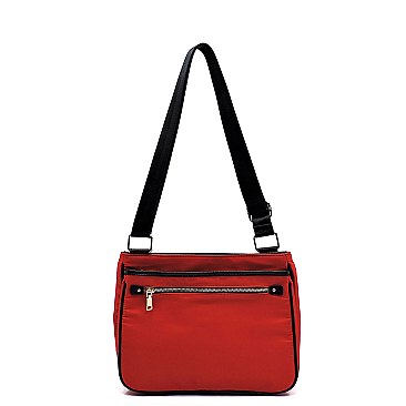 Nylon Messenger Crossbody Bag