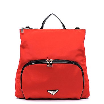 PEGASO Nylon Convertible Backpack Satchel