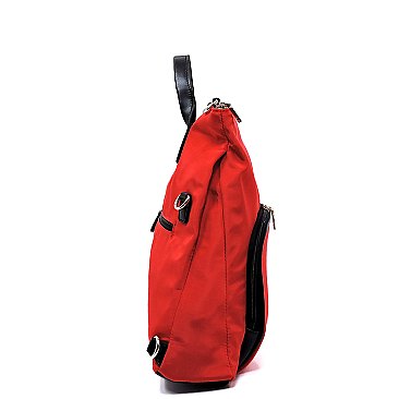 Nylon Convertible Backpack Satchel