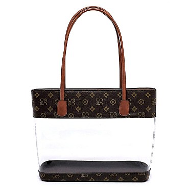 TRANSPARENT 3 IN 1 MONOGRAM TOTE