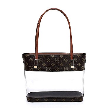 TRANSPARENT 3 IN 1 MONOGRAM TOTE