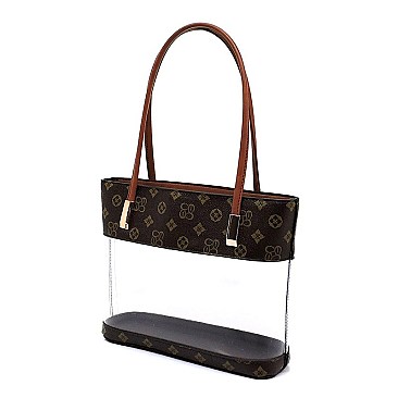 TRANSPARENT 3 IN 1 MONOGRAM TOTE