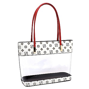 TRANSPARENT 3 IN 1 MONOGRAM TOTE