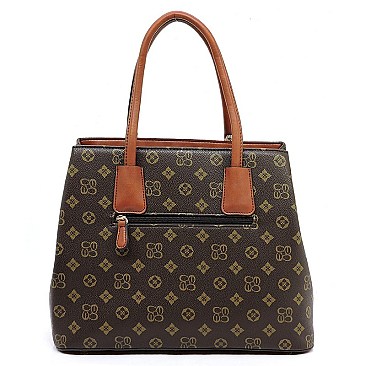 TOP-HANDLE MONOGRAMMED 3 IN 1 SATCHEL