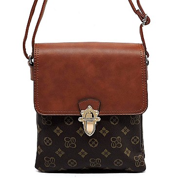 Flap Monogram Cross Body Bag