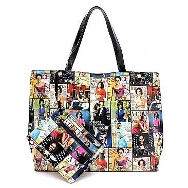 Reversible  Magazine Cover Collage 2-in-1 Tote