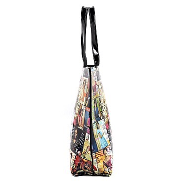 Reversible  Magazine Cover Collage 2-in-1 Tote